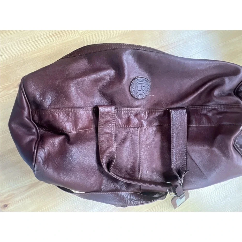 Vintage Brown Leather Duffel Bag Columbian Bags Co Hand Crafted Carry‎ On